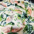 ぱんぐー♪'s cooksnap of when they made バター香るほうれん草と鮭のクリーム煮.
