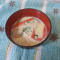 スタイリッシュママ's cooksnap of when they made にら•卵•カニカマのお味噌汁.