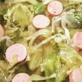 ななみん ママ★★'s cooksnap of when they made レタスとウインナーのスープ.