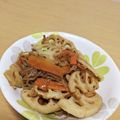 わかポン☆'s cooksnap of when they made にんじん、れんこん、しらたきのきんぴら.