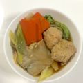 クックP8KGHH☆'s cooksnap of when they made 焼あごだしで！がごめ昆布入り鶏のつみれ鍋.