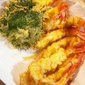 miki0727's cooksnap of when they made 大海老天ぷらそば 大海老天ぷら作り.