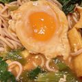 悠LOVE航's cooksnap of when they made 油揚げ、ほうれん草入りカレー南蛮そば♪.