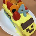 yuichan☆☆'s cooksnap of when they made バースデーケーキ 3歳 覚書.