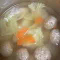 ☆ママ★'s cooksnap of when they made 鶏がらスープの素で白菜と鶏つくねのスープ.