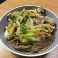 ぎょうざ好きうめりー's cooksnap of when they made ネギたっぷり♡温かい鶏ネギ蕎麦.