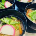 なおとも０５２６'s cooksnap of when they made ✿三つ葉と柚子の香りかほる♬お雑煮✿.