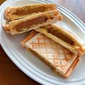 りはなﾂｰ's cooksnap of when they made レトルトハンバーグの簡単★ホットサンド.