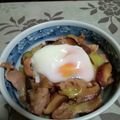 ちーめぐ's cooksnap of when they made 豚こまと長ネギのすき焼き風丼.