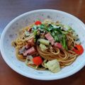 happy_children's cooksnap of when they made ベーコンとキャベツのペペロンチーノ.