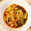 caruga's cooksnap of when they made 時短・簡単深谷ネギと油揚げの煮物：覚書.