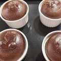 oichi's cooksnap of when they made チョコがとろ～ん♪フォンダンショコラ.