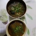 クックるん☆戦隊's cooksnap of when they made そば湯で味噌汁.