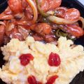メイプルママ☆'s cooksnap of when they made 簡単ランチ♪オムナポ丼.