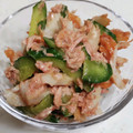 のりのり３'s cooksnap of when they made きゅうりとちくわのツナマヨおかかサラダ.