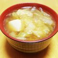 ドルフィンサーモン's cooksnap of when they made たっぷり白菜♡揚げと豆腐の味噌汁.