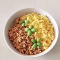 まんまるまうちゃん's cooksnap of when they made 旨々！鶏そぼろで♡3色丼.