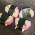 snow012's cooksnap of when they made かまぼこのチーズサンド海苔巻き♪.