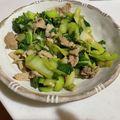 さつり's cooksnap of when they made チンゲン菜と豚バラ肉のにんにく炒め.