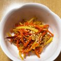 Marmo's cooksnap of when they made シャキシャキ食感！さつま芋と人参の金平.