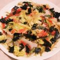 私市ビッキーズ津門巳's cooksnap of when they made “白菜菊名春菊麺汁カニかま餅チーズ和え”.