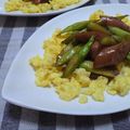 ヨメHunch's cooksnap of when they made アスパラガスとソーセージの炒め物.