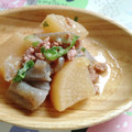 奏／あっこ's cooksnap of when they made 大根・人参・蒟蒻のそぼろ煮込み●味噌風味.