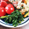 ふか谷's cooksnap of when they made 春菊のしょうが焼き.