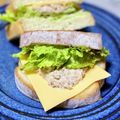 なおミール's cooksnap of when they made ツナとレンコン、チェダーチーズのサンド.