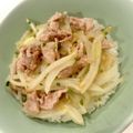 悠LOVE航's cooksnap of when they made 給食☆ねぎ塩豚丼.