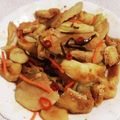 私市ビッキーズ津門巳's cooksnap of when they made 白菜漬物豚バラエリンギ油揚げ赤味噌煮浸し.