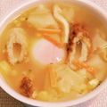 私市ビッキーズ津門巳's cooksnap of when they made ワンタン刻み揚げ竹輪入シーフードヌードル.