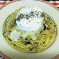 龍青空ママ's cooksnap of when they made たっぷりカマンベールのカルボナーラ♬.