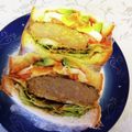 龍青空ママ's cooksnap of when they made ♫♬ハンバーグでボリュームサンド♫♬.