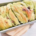 くりぃんさん's cooksnap of when they made あん食パンHB生地粒あん抹茶三つ編みパン.