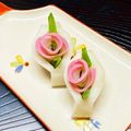 にきけん's cooksnap of when they made 簡単おせち☆かまぼこ飾り切り「紅白ばら」.