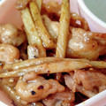 pyonpoco's cooksnap of when they made 簡単！豚肉とごぼうの焼肉のたれ炒め.