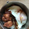 Ruriluru's cooksnap of when they made 【簡単】ベーコン目玉焼き丼.