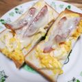 ソラねこ22's cooksnap of when they made 卵トースト　ウインナー乗せ♡.