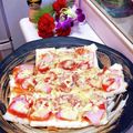 naopon☆'s cooksnap of when they made 余った餅アレンジ！簡単モチモチ餅ピザ！.