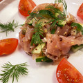けんやくん's cooksnap of when they made 生ハムときゅうりとケイパーの粒マス和え.