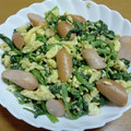 55才のおじさん's cooksnap of when they made ウインナーとほうれん草の卵炒め.