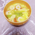 めみたん☆'s cooksnap of when they made 簡単♪　絶品　絹さやと竹輪のスープ　.
