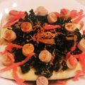 私市ビッキーズ津門巳's cooksnap of when they made わかめなめ茸桜えびはんぺんオープンサンド.
