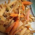 hotarukko's cooksnap of when they made 旬のさつまいもと大根の皮で絶品きんぴら！.