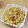 ラリー＆サラ's cooksnap of when they made 節約食材！もやしとベーコンのカレー炒め.