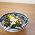 みるく茶's cooksnap of when they made 絹豆腐とブロッコリーの白和え刻み海苔のせ.