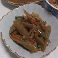 きらり流れ星's cooksnap of when they made 夕食10分★ごぼうの甘辛そぼろ煮★甘辛丼.