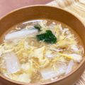 sakuradesu's cooksnap of when they made ♡卵・えのき・レタスのトロリ中華スープ♡.