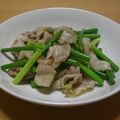 孤独なさぼてん's cooksnap of when they made 豚肉とにんにくの芽のｼﾝﾌﾟﾙ塩炒め.